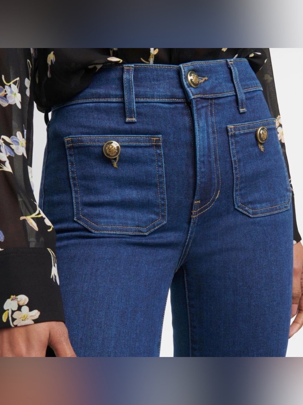 Veronica Beard Carson ankle flare high rise size 27 jeans.